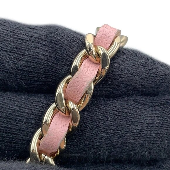 CHANEL Matelasse Tweed Chain Wallet Tweed White/Pink/Blue A33814 - Picture 13 of 14